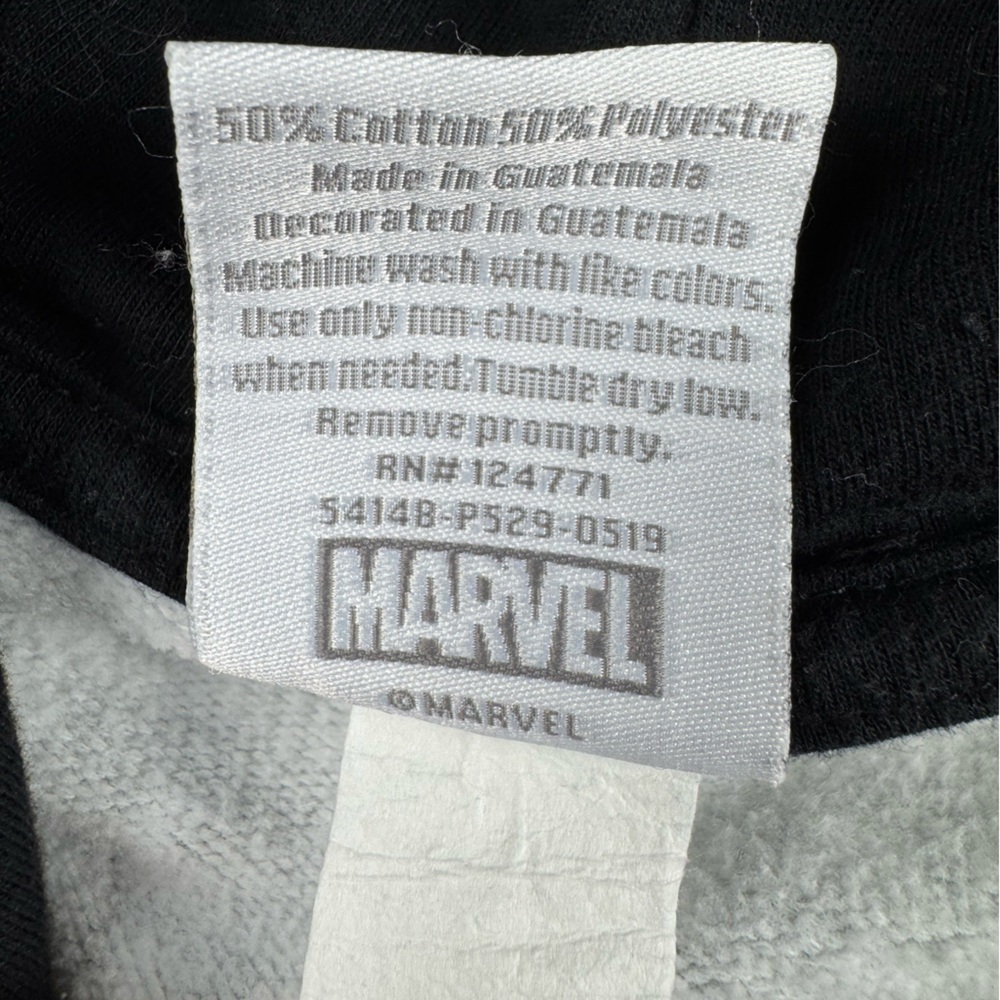 Universal Marvel All-Over Comic Print Zip Hoodie - Gray/Black with Red Logo - Picture 7 of 8